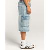 VEZFAA Damenmode, lässig, einfarbig, bedruckt, Sport-Shorts mit hoher Taille