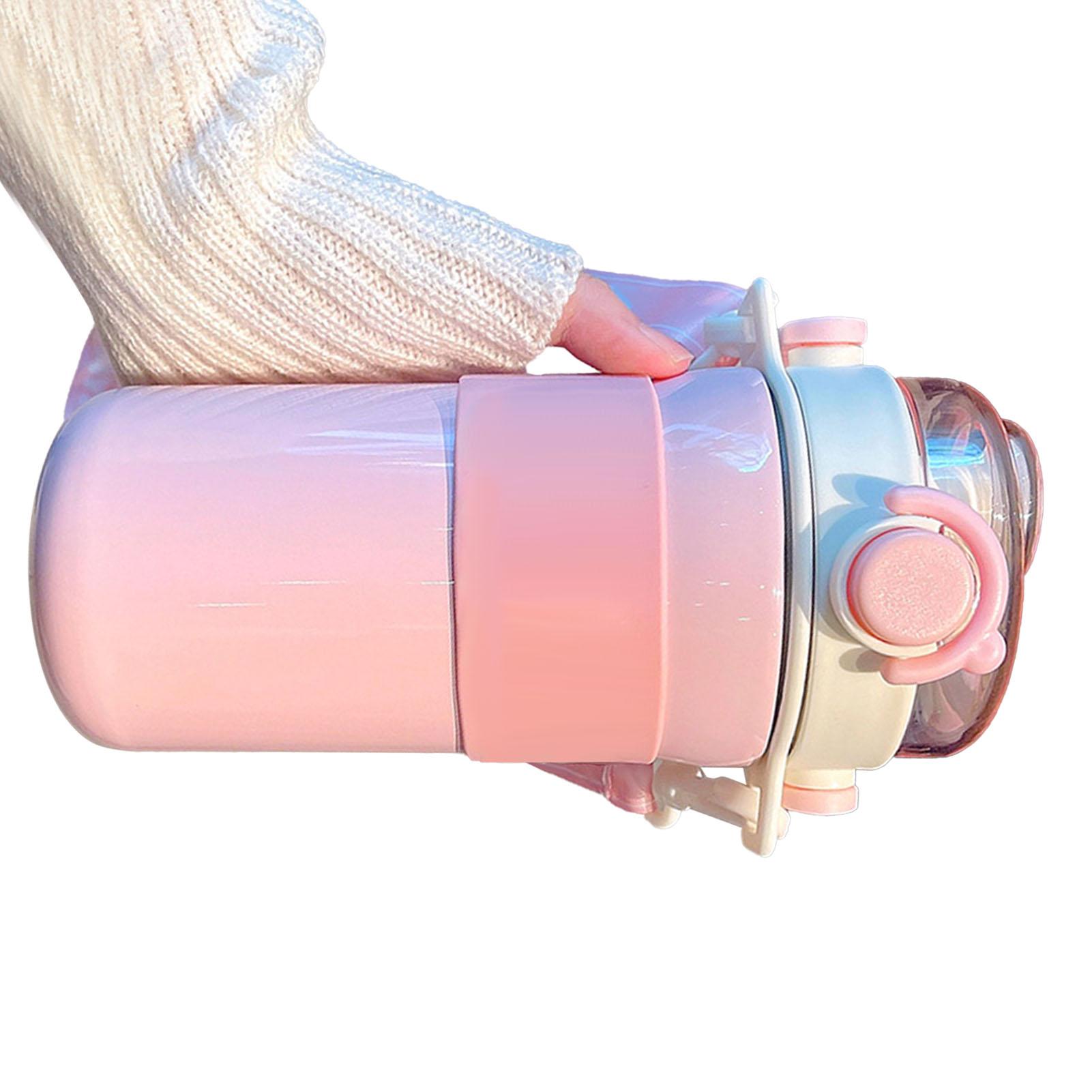 

Изолированная бутылка для воды с соломинкой, непроливающаяся, стильная, для девочек и мальчиков, портативная, термокружка для воды для