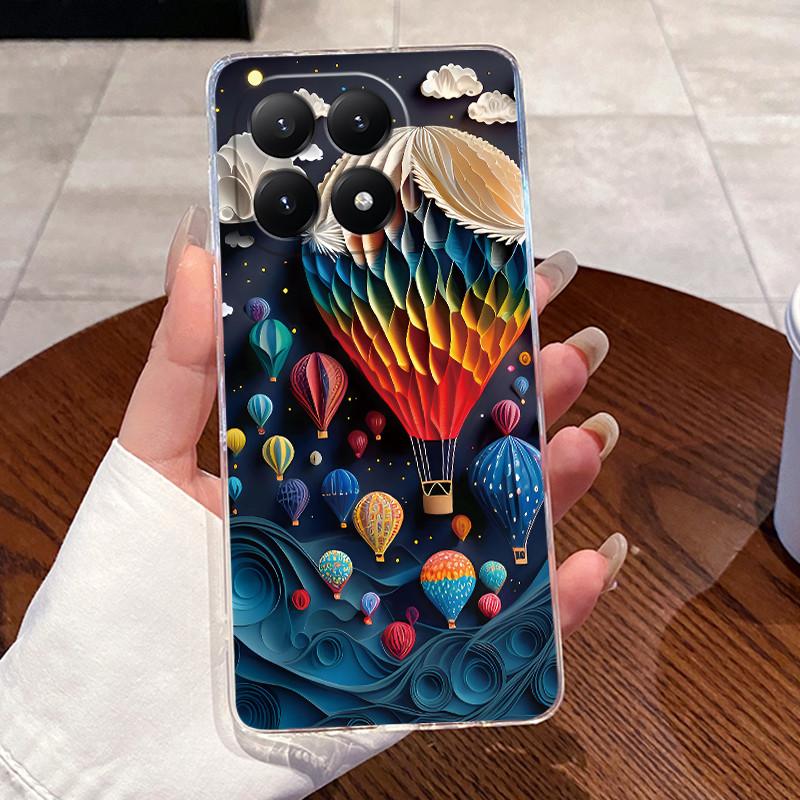 For Xiaomi 15T Case Aesthetic Fashion Cute Cat Astronaut Soft Silicone TPU Back Cover For Xiaomi 15T Pro Transparent Phone Case