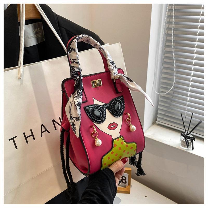 Trendy autumn and winter glasses hand bag retro shoulder crossbody pearl rivet premium texture women's bag