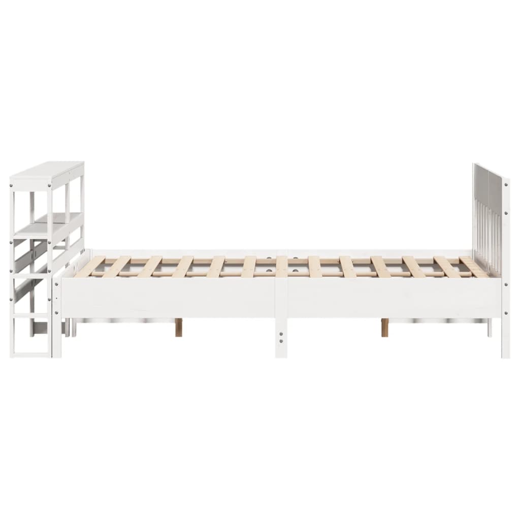 Solid Wood Bed without Mattress White 120x190 cm Pine Wood