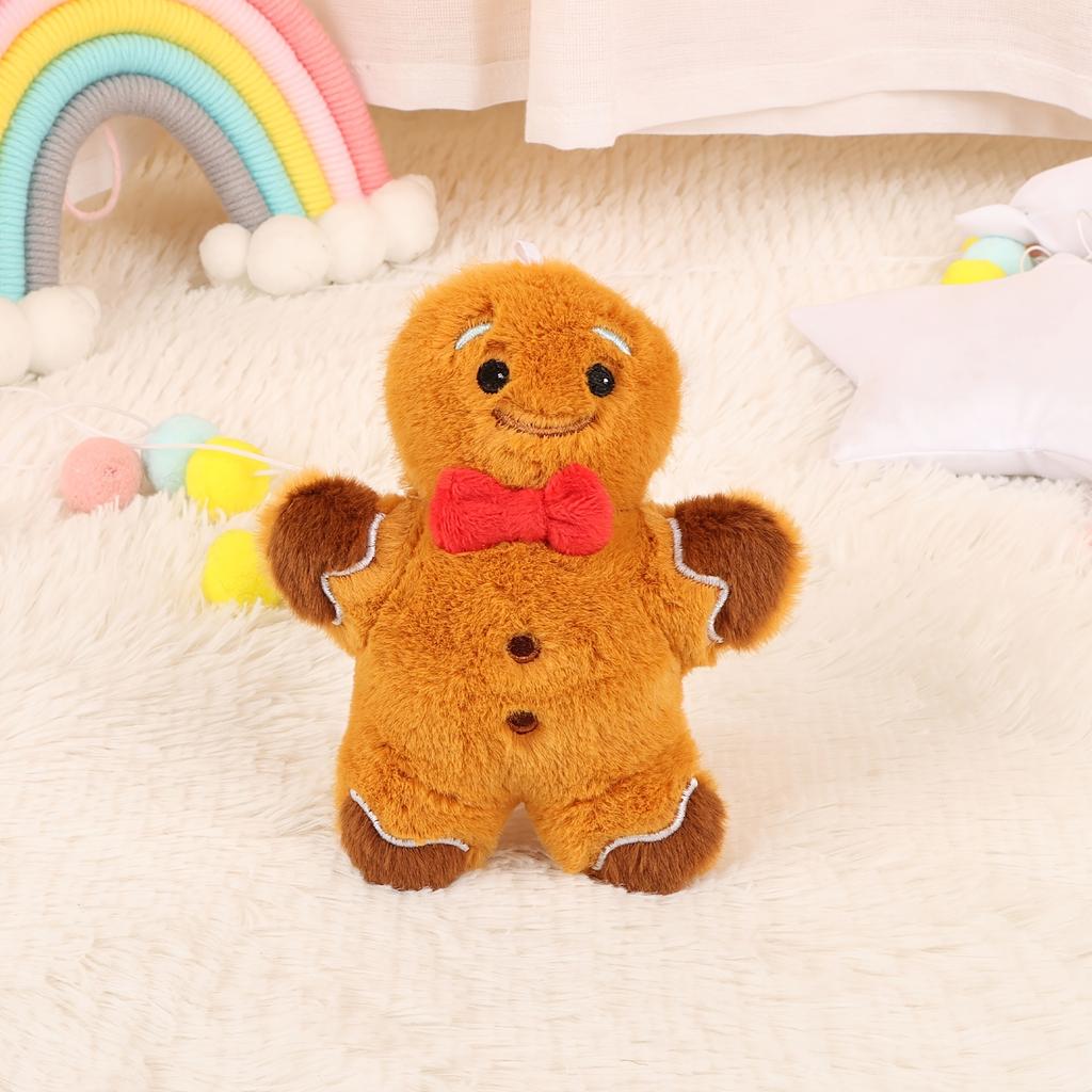 Christmas Gingerbread Men's Plush Pendant Toy Party Decoration, Santa Claus, Christmas Box, Christmas Tree Decoration Pendant Plush Doll