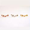 Gold Plated Star Climber Earrings, Five-Star Crawler Stud Earrings, Delicate Constellation Ear Cuff Earrings for Women
