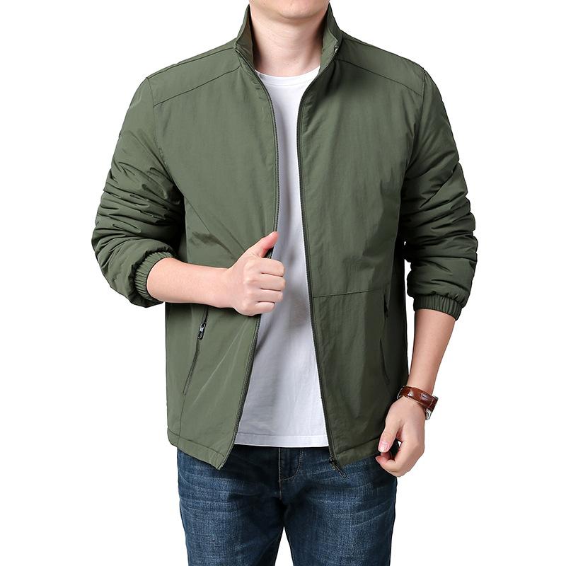 Coat Men's Winter New Outdoor Men's Sports Plus Velvet Jacket Stand Collar Thin Casual Jacket Men