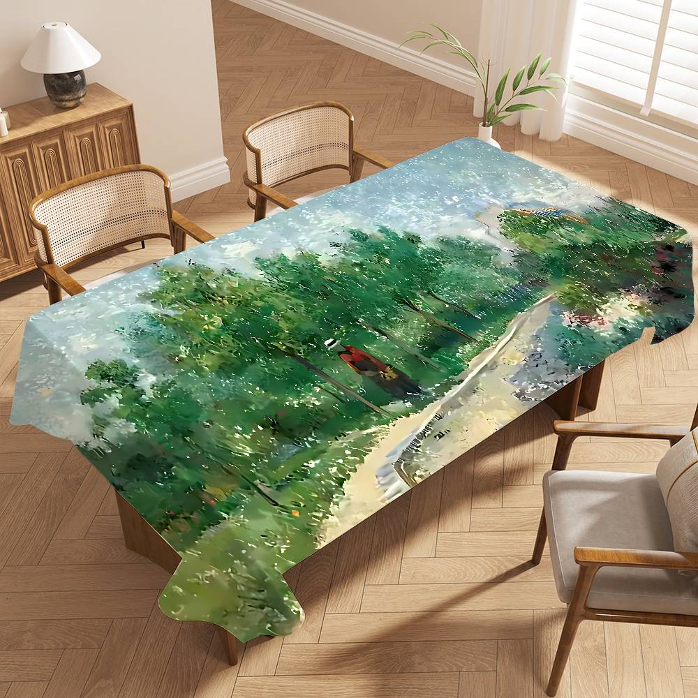 Van Gogh Olieverf Tafelkleed Rechthoekig Tafelkleed Voor Verjaardag Bruiloft Evenementen Feest Decoratie 140x160cm