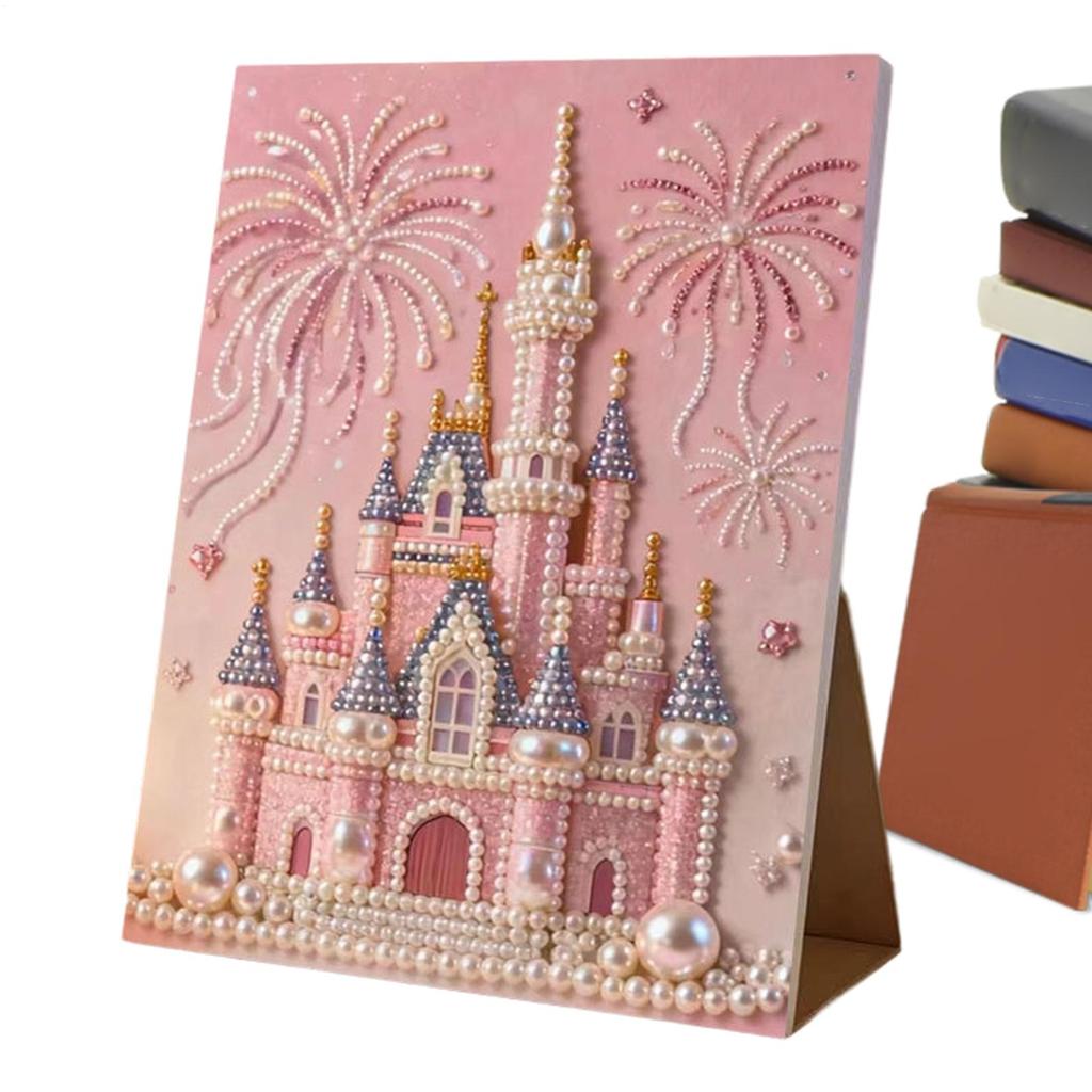 DIY Beaded Painting Art Craft Set Castle Pearl Painting Craft Handmade Pearl Painting Supplies For Adults Art Lovers