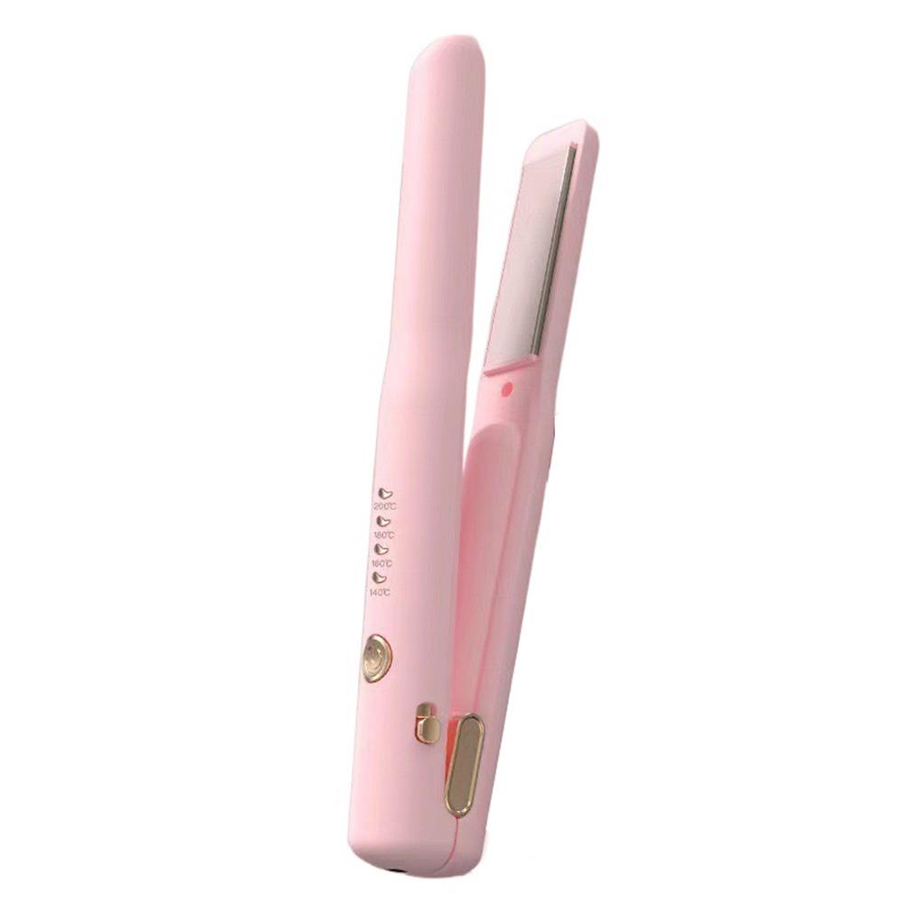 Quickly Heating Electric Hair Curler 2 in 1 Portable Flat Hair Iron  Fine Soft Short Hair