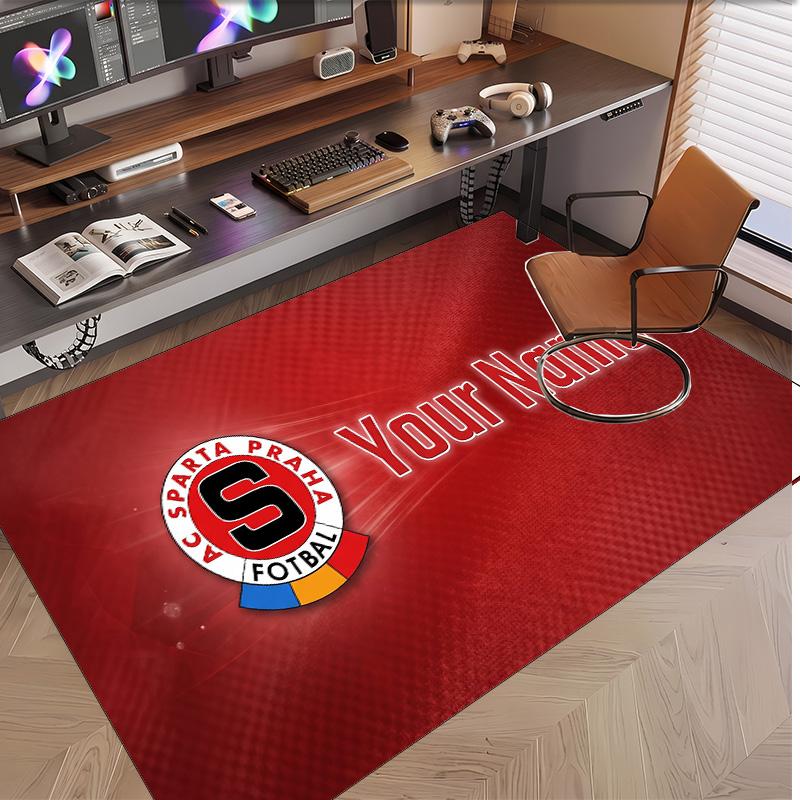 Personalized Crystal Velvet Carpet Sparta Prague Pattern Non Slip Floor Rug