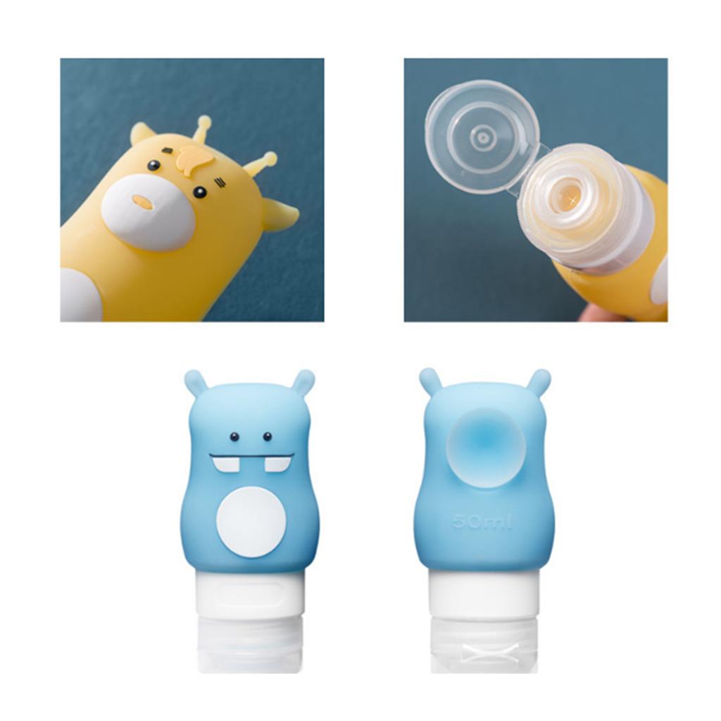 Refillable Bottle Cartoon Animal Squeeze Bottle Lotion Travel Bottle Empty Cosmetic Container