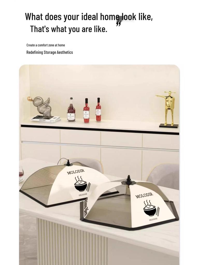 Foldable Fly-Proof Mesh Food Cover for Leftovers