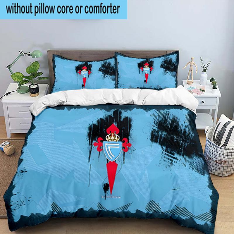 Celta Vigo Crest 3PCS Bedding set,Ideal for1pc Duvet Cover And 2pcs Pillowcases Perfect for Christmas gift,Ideal for Bedroom, Dormitory