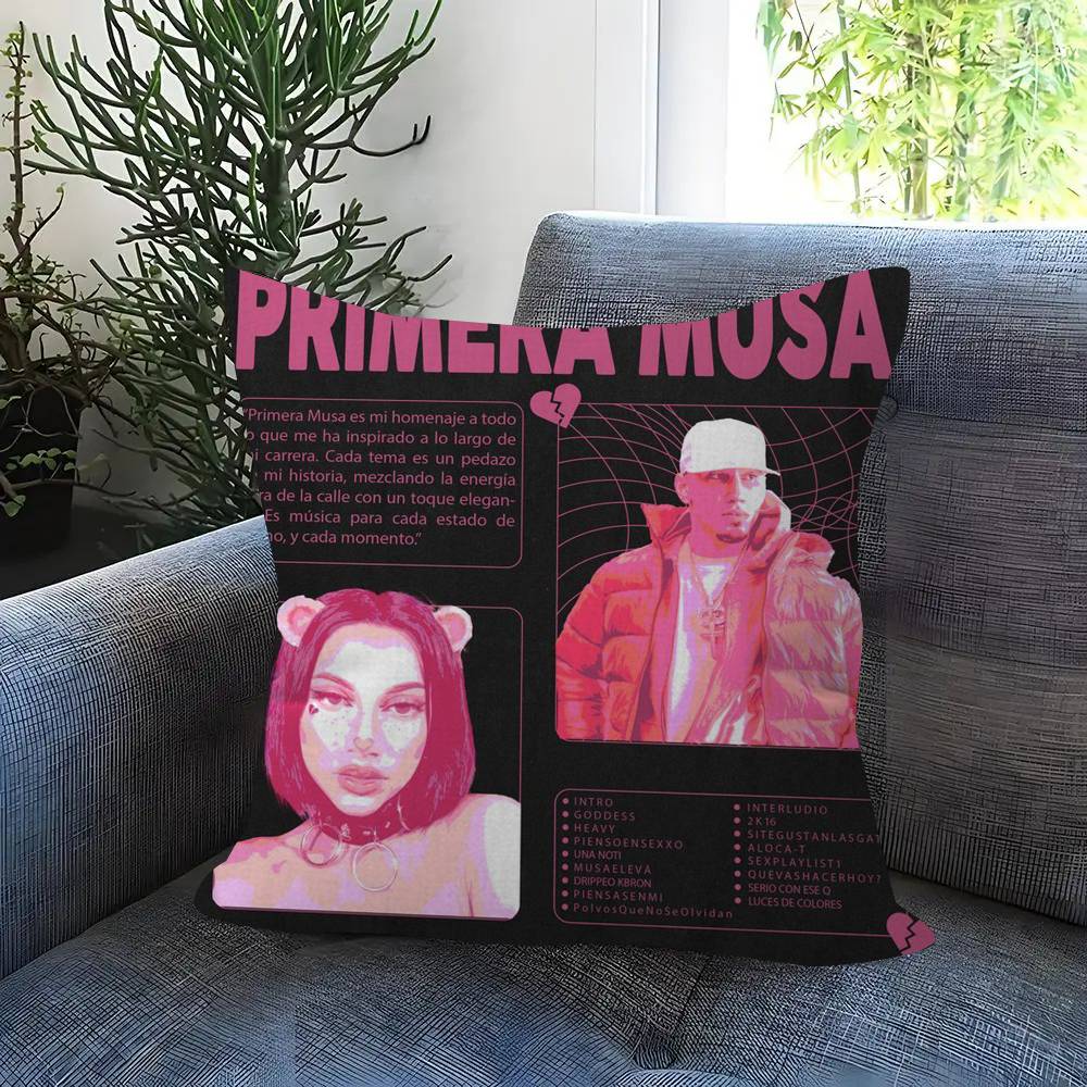 SINGER OOmar Courtz Album Doublesided Printed pillow cover Short plush Suitable living room bedrooms sofas throw cushion cover