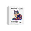 Colored Cat Wooden Puzzle, Uniquely Irregular Animal Shaped Wooden Toys, Creative Handmade Decorations, Holiday Gifts Home Decor
