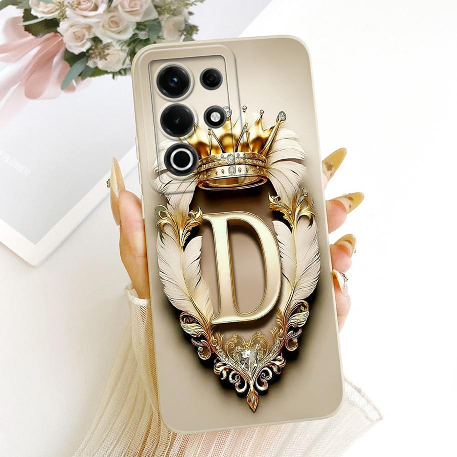 For Itel S25 Ultra Case S686LN Luxury Initial Letter Soft Silicone Shockproof TPU Cover For Itel S25 S685LN Funda S25Ultra Coque