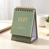 2027 Mini Morandi Color Desk Calendar Compact Size Memo Planner for Home Office Desktop Decoration Daily Reminder
