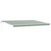 Retractable Awning Green and White 450 X 300 Cm