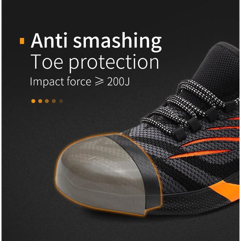 Safety Shoes for Men Women Large Size 49 50 Anti-smash Anti Puncture Protective Steel Toe Sneakers