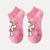5 Pairs of Female Summer Thin Deodorant Sweat Absorbing Lovely Breathable Shallow Mouth Cartoon Boat Socks
