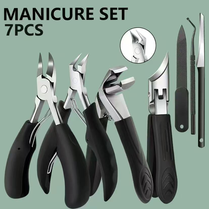 Heavy Duty Nail Clipper Set Stainless Steel Long Handle Large Opening Manicure Tools for Women Men In Stock Fast Shipping