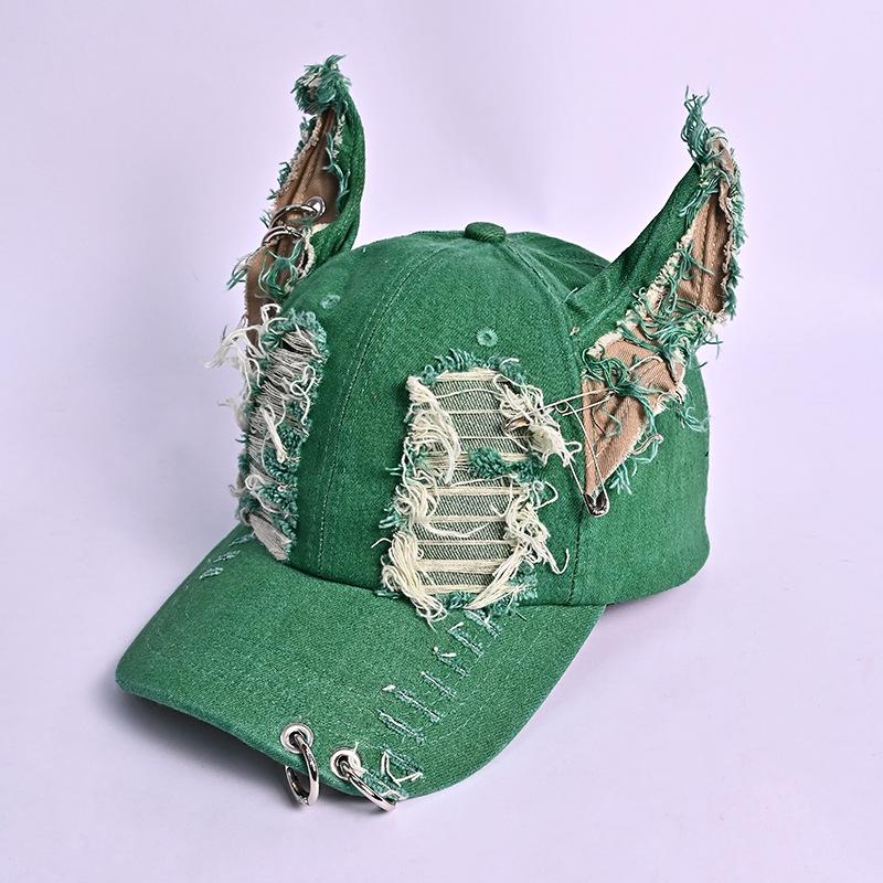 Doberman Dog Ears Hip-Hop Denim Duckbill Cap - Unisex Summer Baseball Hat