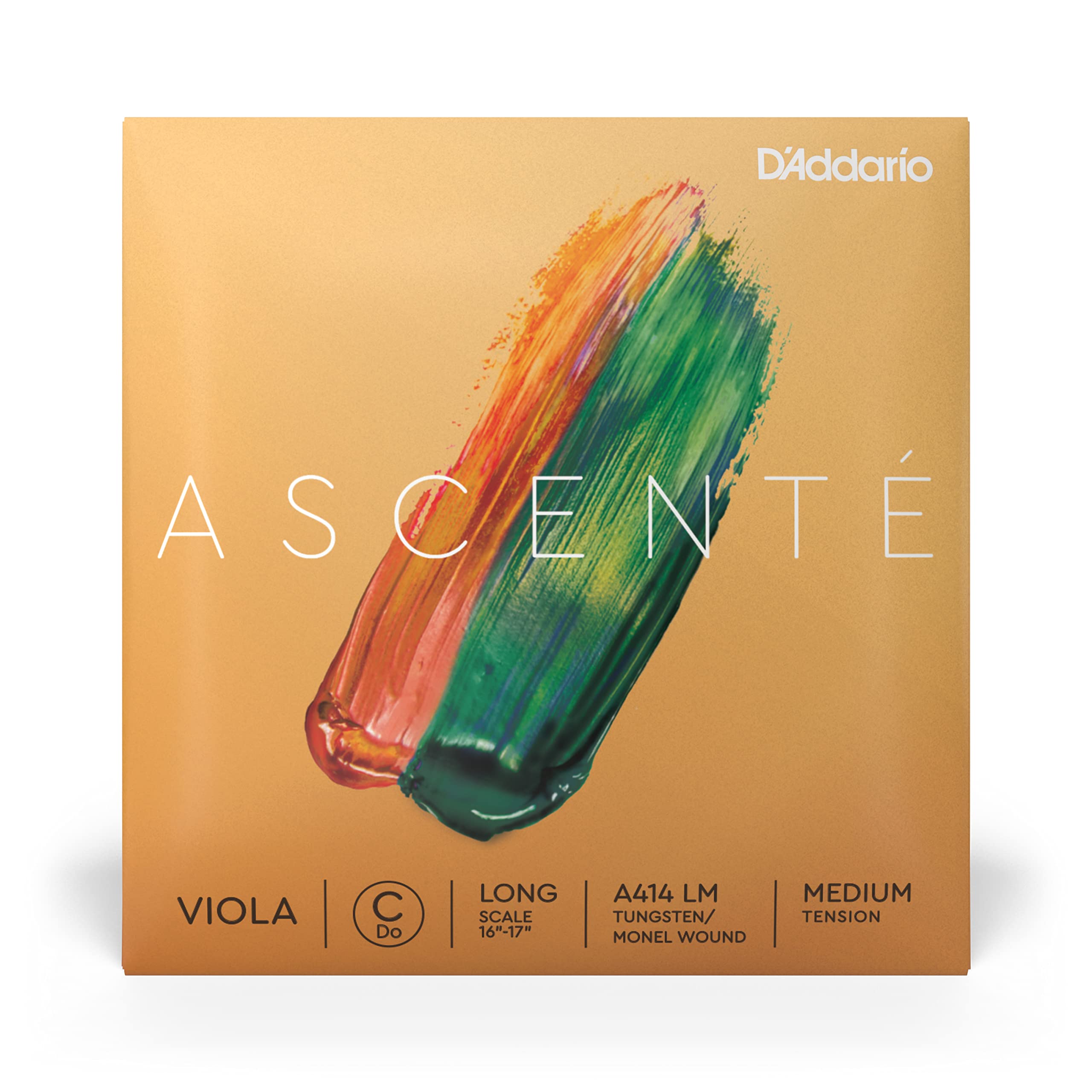 Viola Single String Ascente C String Long Scale A414 LM Medium Tension D Addario []