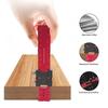 AEE2-Woodworking Tools Ruler - Pocket Ruler Layout Tool Aluminum Precision Ruler With T-Track Metal Slide Stops