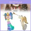 Angel Tree Topper With Illuminated Star For Holiday Festivities