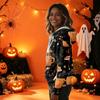 Women's Long Sleeve Hoodie Sweatshirt with Halloween Print for Casual Wear