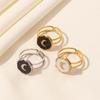 1/3pcs Ring For Women Stainless Steel Circular Moon Gold Color Rings Female Vintage Jewelry Finger Accessories Oil Drip Anillos