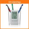 Acrylic Multifunction Pen Holder With Digital Calendar And Clock For Office Desk Organizer