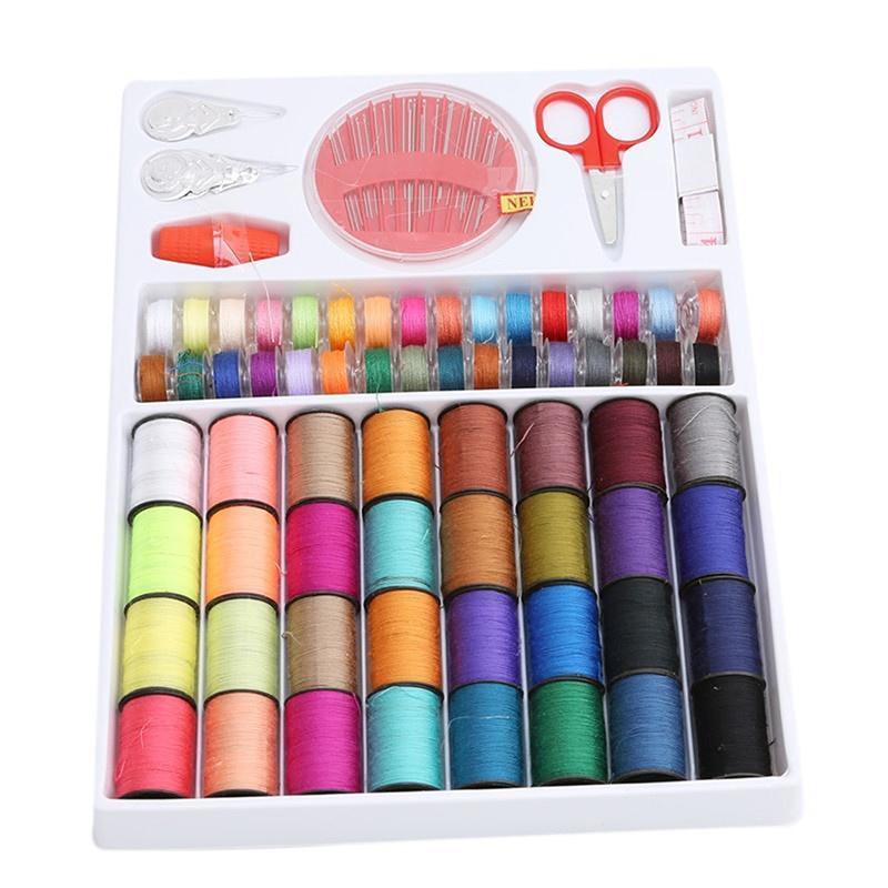 

Набор швейных ниток 64 цвета, веревка для вязания своими руками, плетеные нитки для рукоделия, набор швейных инструментов, игольница, цвет случайный