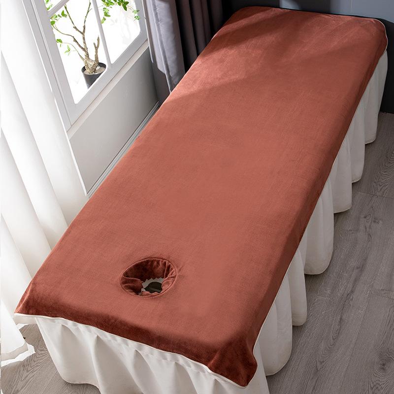 40x80cm/90x190cm Thickened Beauty SPA Massage Table Planking Face Towel with Hole Bed Bandana/Sheet