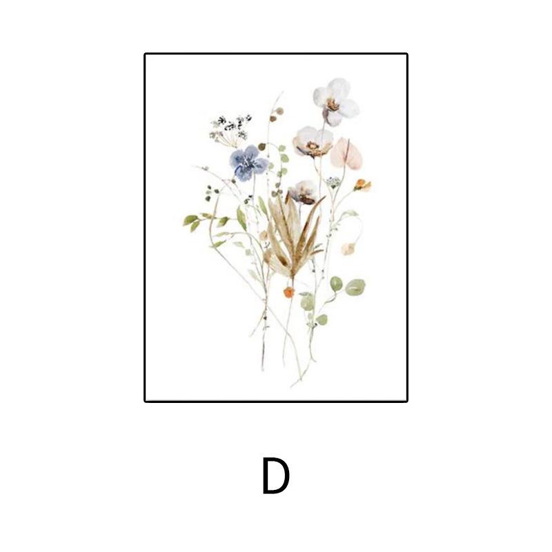 Abstract Floral Minimalist Watercolor Canvas for Living Room Sofa Wall