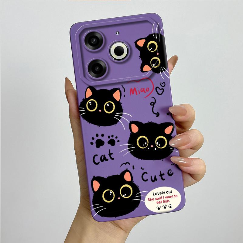 Per Tecno Pova 6 Neo Custodia POVA6NEO Silicone TPU Morbida Custodia per Telefono Verniciata Stampata Antiurto Protettiva Cover Posteriore