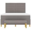 Boxspring Bed with Headboard Taupe 200 x 160 cm Fabric