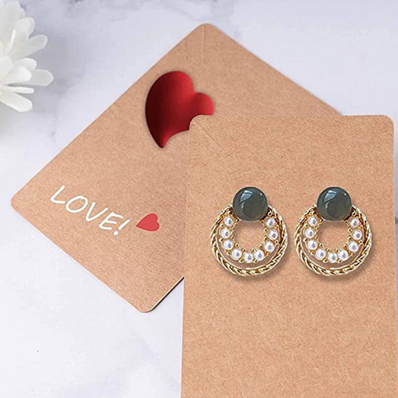 480Pcs Earring Holder Card withPlastic Opp Bag Earring Display Card for Earring Necklace Display Jewelry Packaging