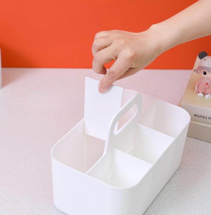 Desktop Stifthalter Aufbewahrungsbox mit Fächern für tragbare Pinsel, Aquarellstifte, Bleistifte, Schreibwaren, Schlafzimmer, Wohnheim