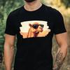 Men's T-Shirt Camel with Sunglasses Motif Cotton Size XS To 5XL