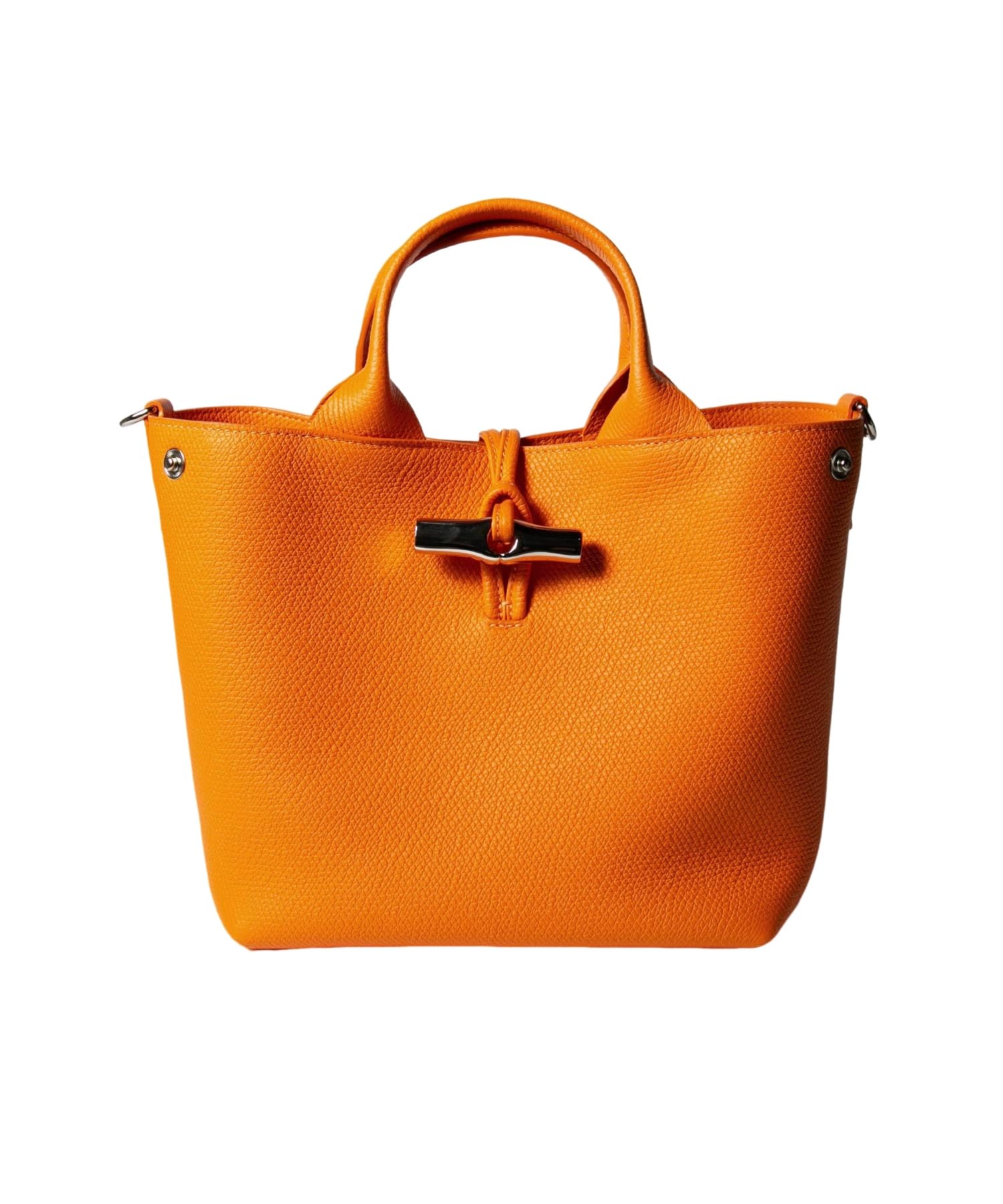 

Longchamp Le Rozo S Top Handle Tote Orange Bag, 10273HFP, Women s, [Used] помаранчевий