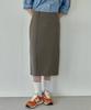 LOEIL Rivet Point Long Skirt - Mocha