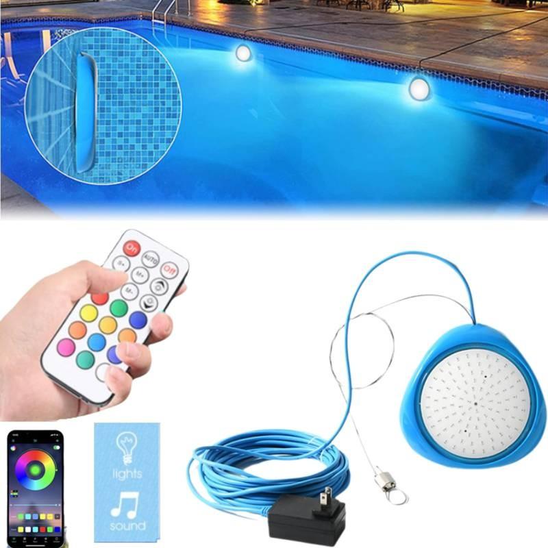 Vielseitige Bluetooth-App-gesteuerte LED-Poolleuchte mit beeindruckender Mehrfarbenbeleuchtung für jeden Pool