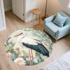 Leaf Bird,Round Area Rug,Carpet Rug for Living Room Bedroom Sofa Playroom Decor,Non-slip Floor Mat