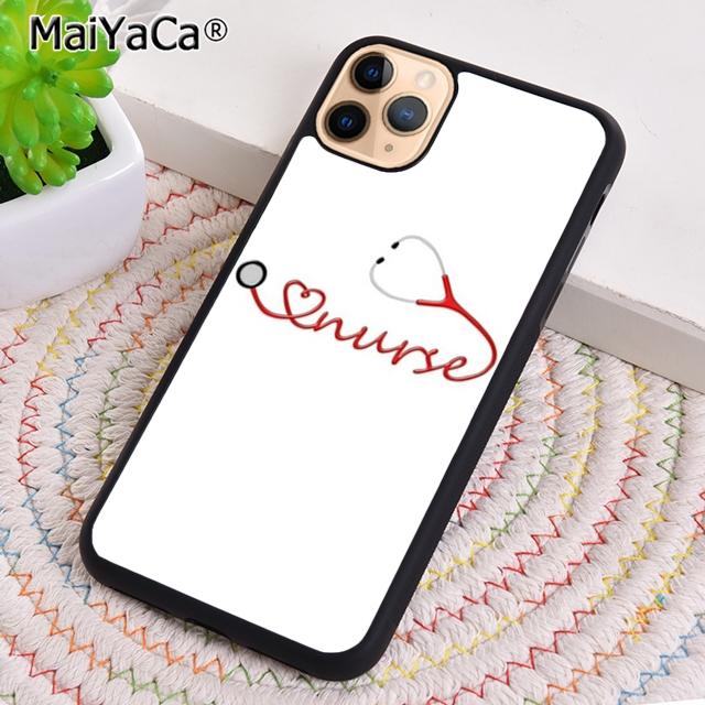 MaiYaCa NurSE Medical Medicine Health Heart Stethoscope Phone Case Cover For iPhone 17 Air 16 16e 15 plus 11 12 13 14 pro max