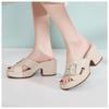 IPPEUM Platform Sandals For Women Summer Beach Slippers Chunky Heels Plus Size 41 Zapatos De Mujer