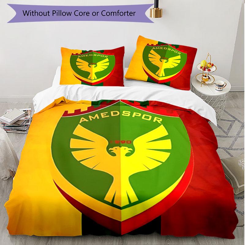 3pcs Duvet Cover Set (1*Duvet Cover + 2*Pillowcase, Without Core), Amed SK Print Soft All‑Season Bedding Set, Home Bedroom Decor Gift