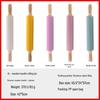 Silicone Rolling Pin Set: Large, Medium & Small with Wooden Handles, Silicone Mat, Dumpling Dough Tools & Hammer