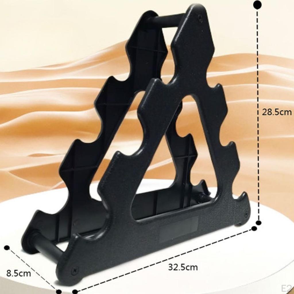 3 Tier Dumbbell Rack Equipment Compact Space Saving Weight Storage Organizer for Fitness