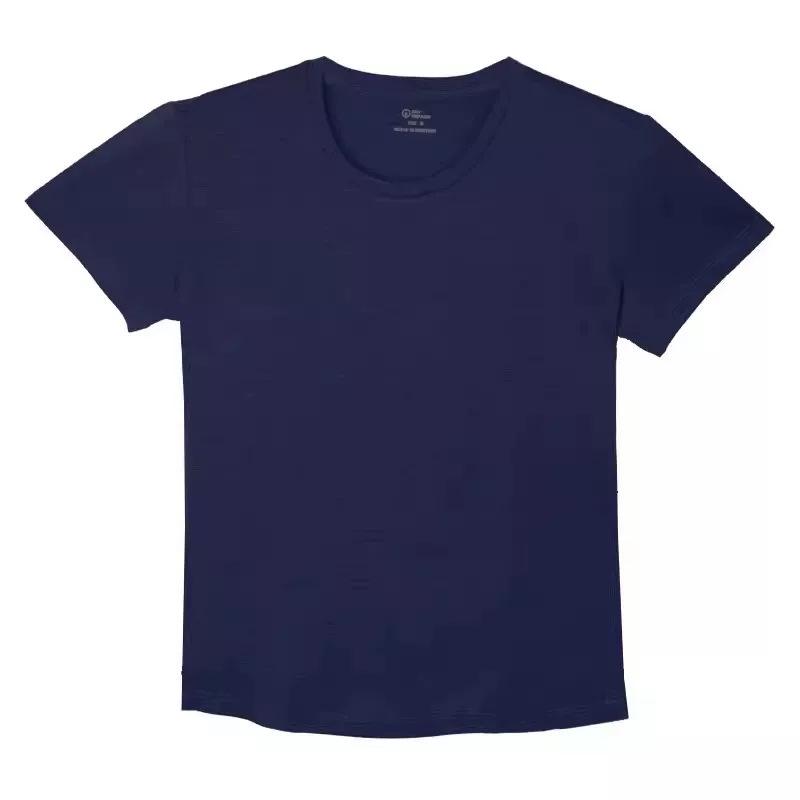 Women's Gray Shell Merino Wool Quick-Dry Hiking T-Shirt - Summer Outdoor Short Sleeve