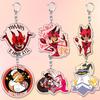 Heiß Populär Anime Cartoon Dämon Figur Schlüsselanhänger für Zubehör Tasche Angel Dust Schlüsselanhänger Ring Schlüsselring Schmuck Fans Freunde Geschenke