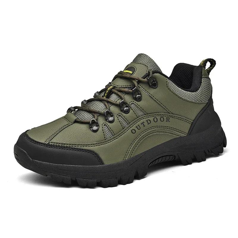 Men Tactical Boots Army Waterproof Climbing Shoes Unisex Anti-Slip Male Motorcycle Work Hiking Shoe Outdoor Breathable Plus Size